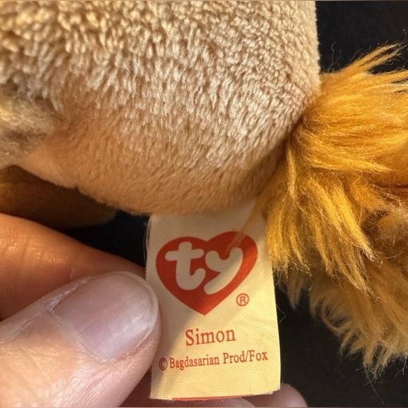 TY- ALVIN AND THE CHIPMUNKS - SIMON PLUSH - 7” Beanbag bottom - Picture 4 of 7